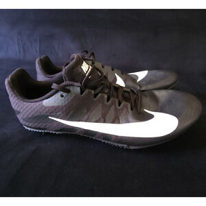Men Nike Zoom Rival S Sprint Track And Field Spikes Shoes Black White Size 8